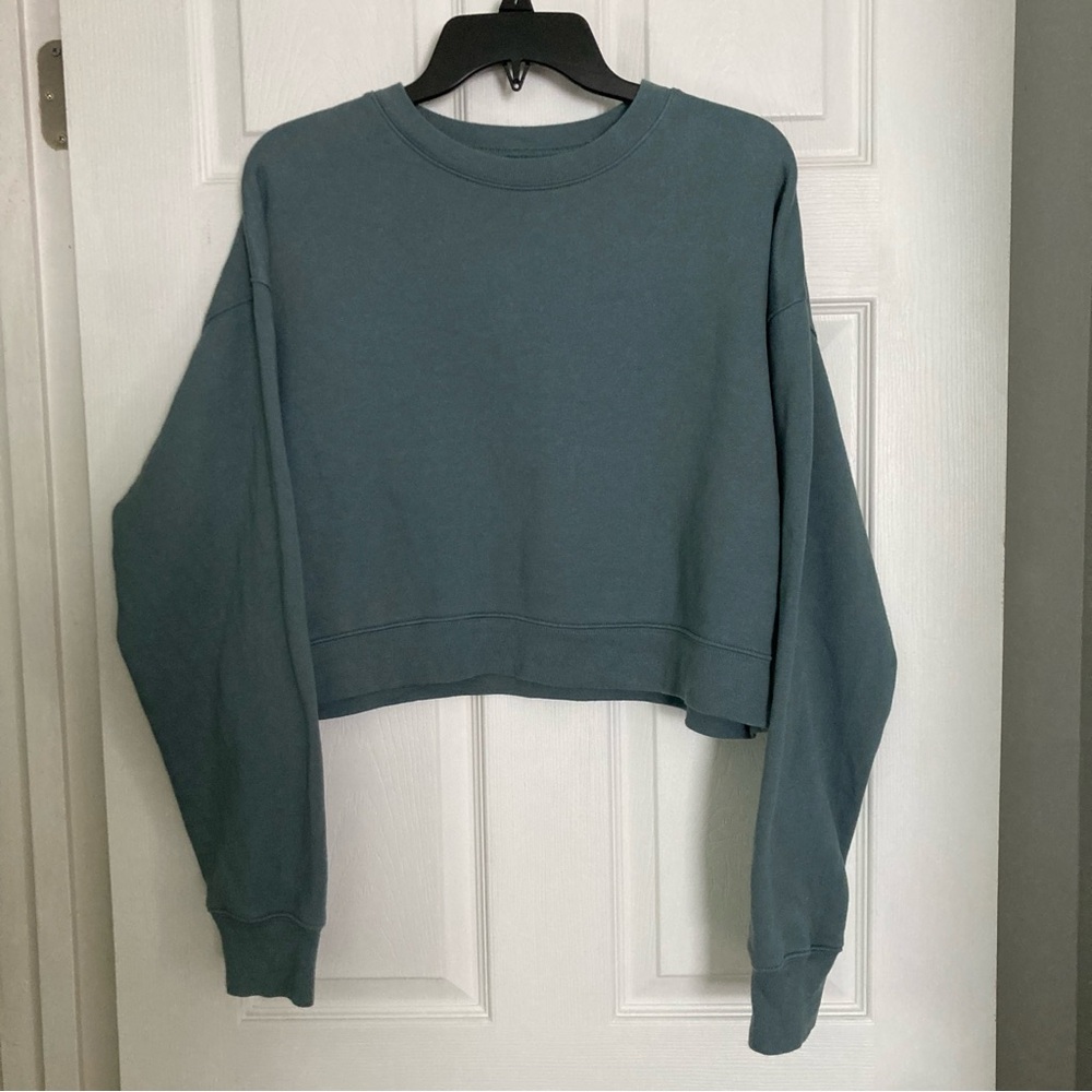 Girlfriend Collective 50/50 Cropped Crewneck Sweatshirt